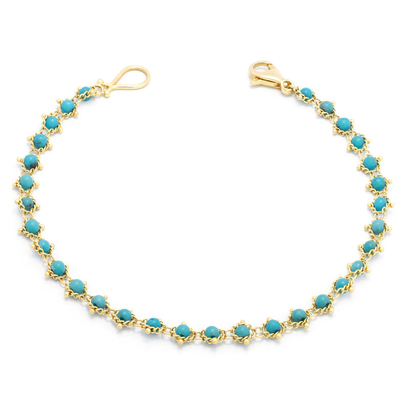 Turquoise Textile Bracelet