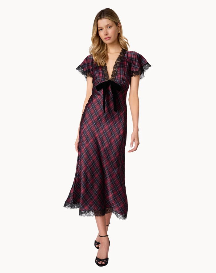 Sandie Silk Midi Dress, Pink Lagoon Boutique, Solana Beach
