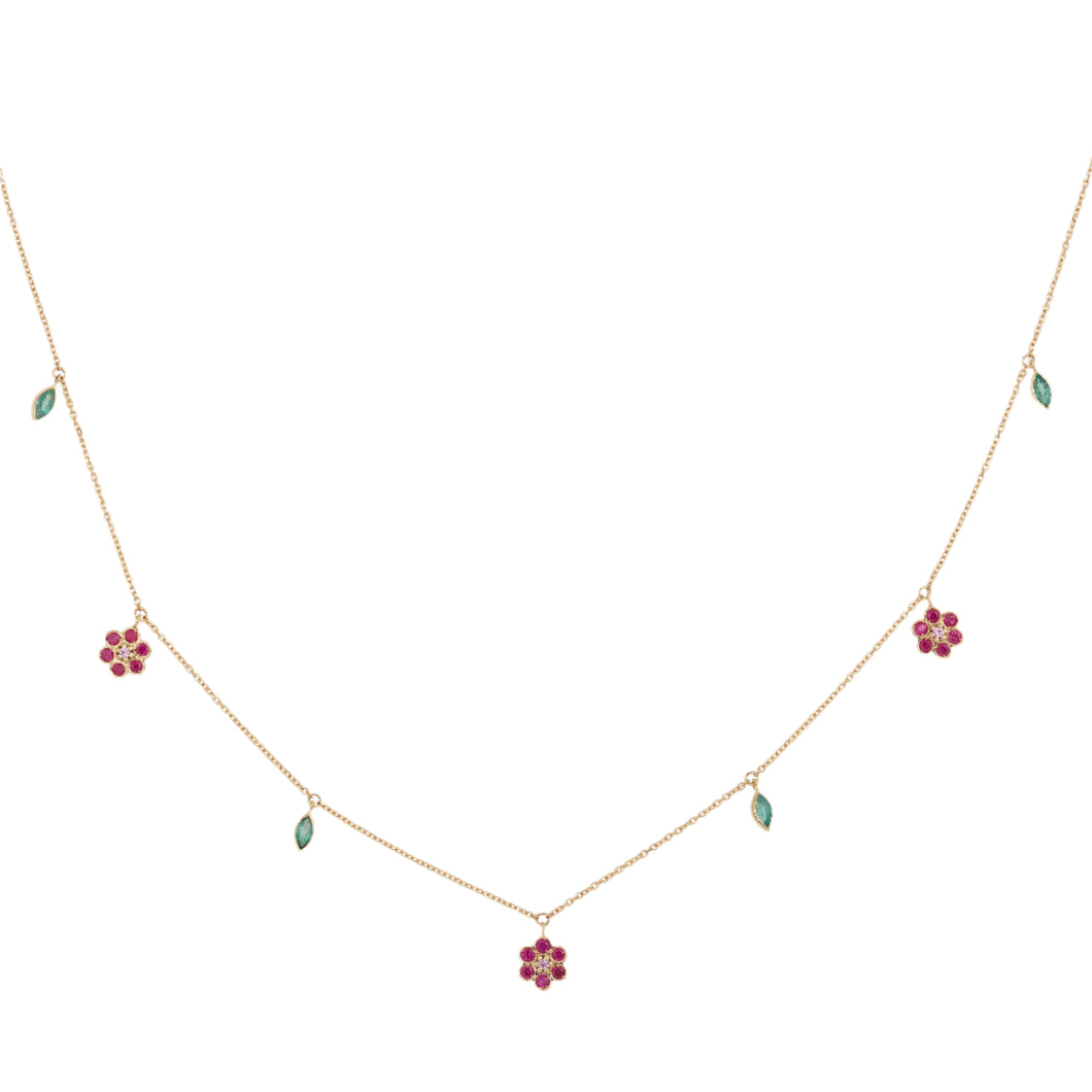 18K YG Miniflower Choker