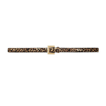 Load image into Gallery viewer, Anine Bing Leopard print belt with gold buckle 
