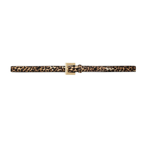 Anine Bing Leopard print belt with gold buckle 