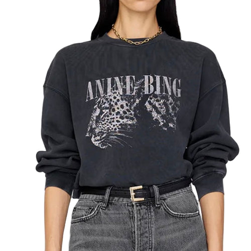 ANINE BING Leaopard Sweatshirt 