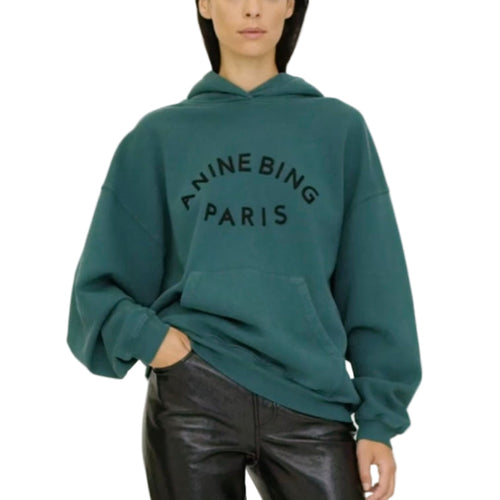ANINE BING Paris Teal Sweatshirt 