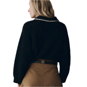 The Crochet Collar Pullover