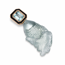 Load image into Gallery viewer, Aquamarine Fish with Aquamarine Charm
