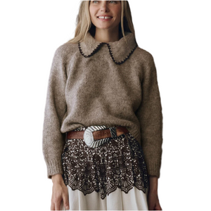 The Crochet Collar Pullover