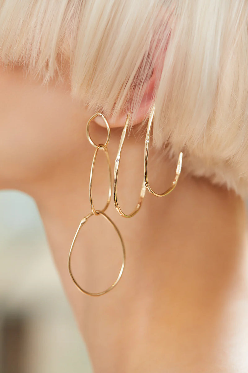 Triple Hoop Earrings alternate view