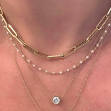 Load image into Gallery viewer, Pearl &amp; Gold Chain Necklace
