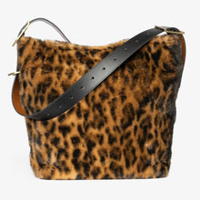 Load image into Gallery viewer, Jane Hobo XL Leopard Faux Fur
