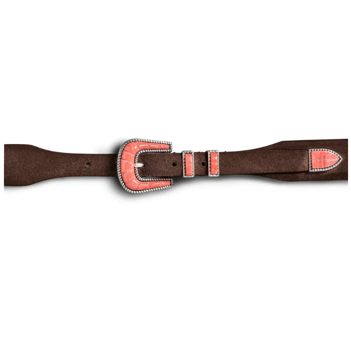 Crazy Color Silver Pink Brown Suede