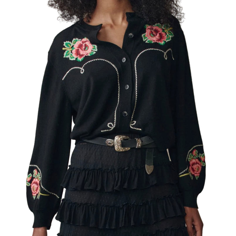 The Heirloom Rose Western Cardigan