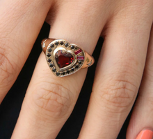 Load image into Gallery viewer, 14K YG The Corazon Ring w/ Garnet
