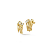 Load image into Gallery viewer, Posey Two Tone Chain Loop Earrings
