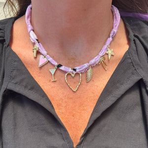 Purple Heart Bandana Necklace