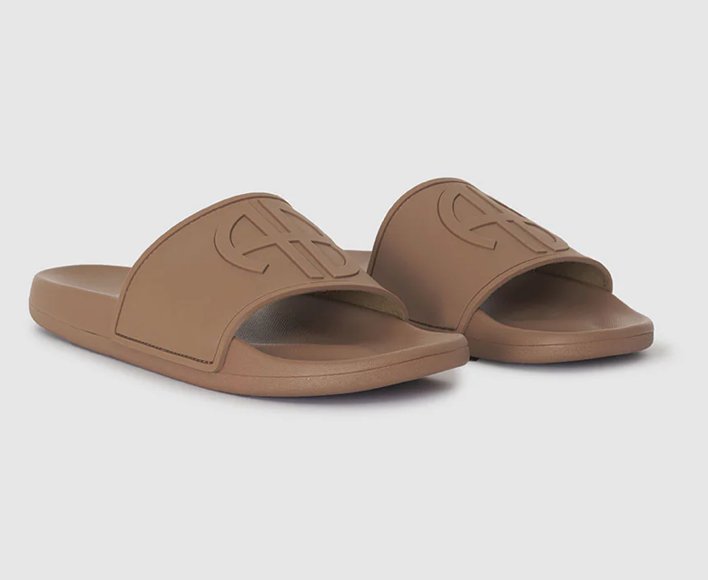 Isla Slides Camel Monogram alternate view