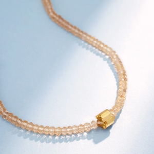 Champagne Topaz Beaded Necklace