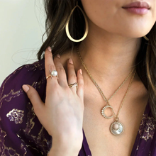Load image into Gallery viewer, Large Mother-Of-Pearl Medallion Pink
