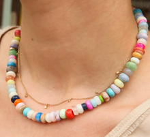 Load image into Gallery viewer, Joor 10K Candy Gem Necklace Rainbow
