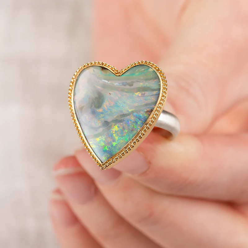 Boulder Opal SS Ring alternate view