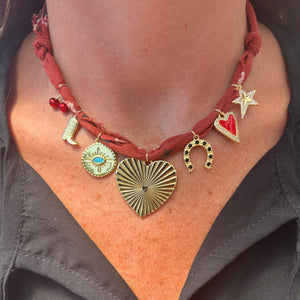 Red Heart Bandana Necklace