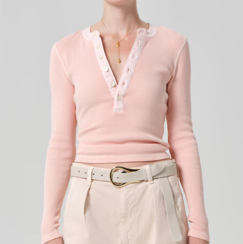 Drea Waffle Henley