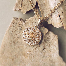 Load image into Gallery viewer, Compass Pave Med Coin w/ White Campagne &amp; Brown Diamond
