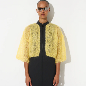 Mohair Light Short Sleeve Cardigan