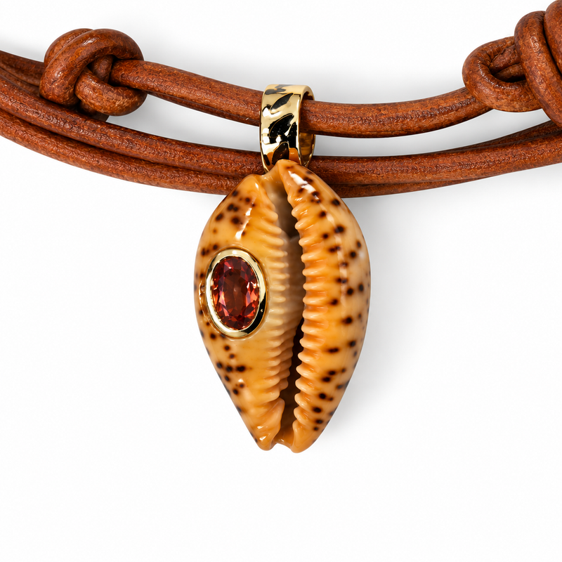 Natural Cowry Oval Orange Sapphire Petite