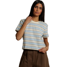 Load image into Gallery viewer, Gia Stripes Crew Neck Tee
