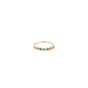 18K YG Agaia Turquoise Ring