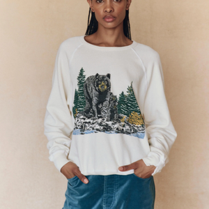 The College Sweatshirt w/ Black Bear Graphic