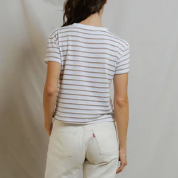 Everett Jersey Stripe Boxy Crewneck Tee alternate view