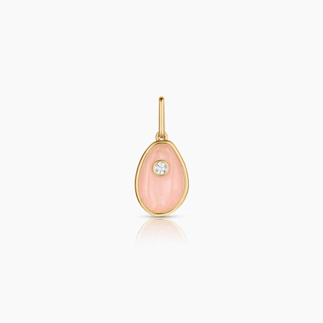 Cowrie Pink Jade Shell Charm