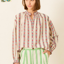 Load image into Gallery viewer, Poet Roseband Stripe Blouse
