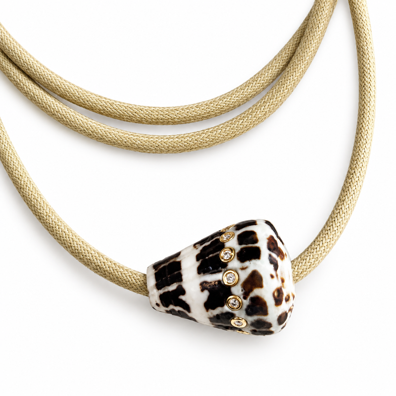 Conus Shell w/ Brilliant Diamonds