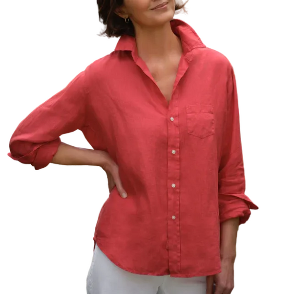 Eileen Relaxed Button Up Shirt — Pink Lagoon Boutique, Solana Beach