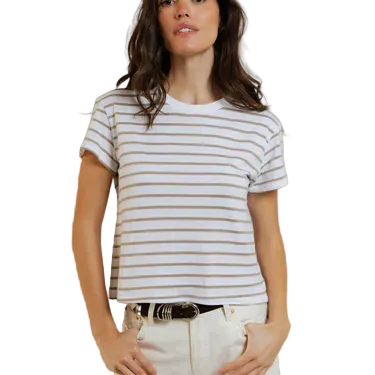 Everett Jersey Stripe Boxy Crewneck Tee