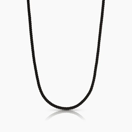 Coco Noir Silk Cord Necklace