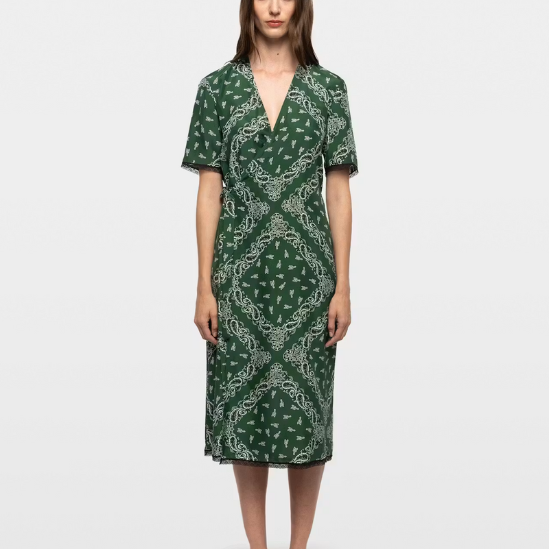 Reforme Silk Bandana Dress