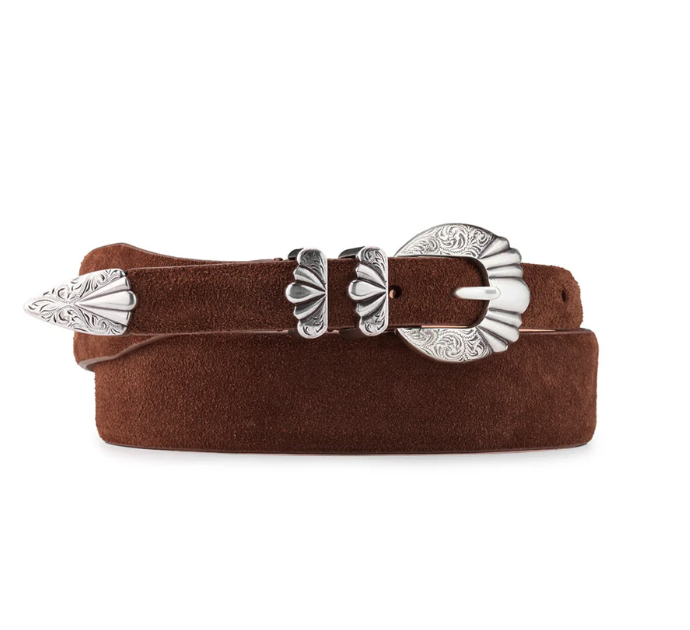 Versailles Silver Brown Suede