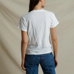 Hendrix Cotton Short Sleeve Boxy V Neck Tee alternate view