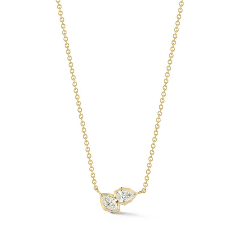 18K Poppy Two Stone Pendant