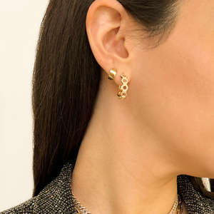 14K Prism Hoops