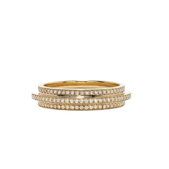 Azlee Staircase Pave Band Ring