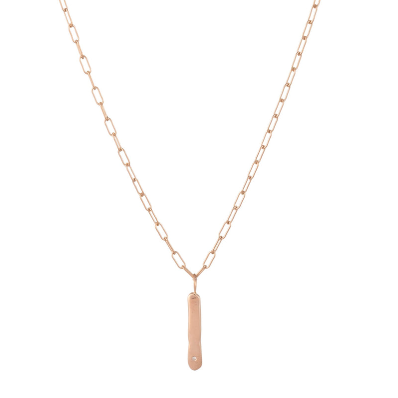 Elongated Rose Gold & Diamond Charm alternate view