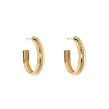 Load image into Gallery viewer, Azlee Staircase 3- Tier Diamond Hoops
