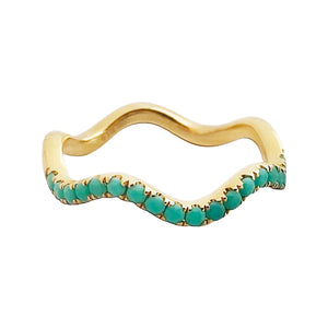 Turquoise Wave Ring