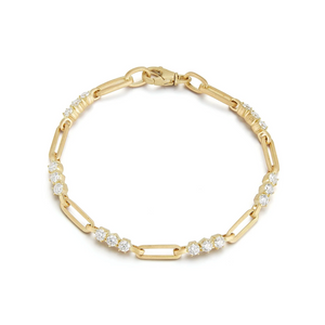 Jade Trau Pia Gold Chain Link  Bracelet