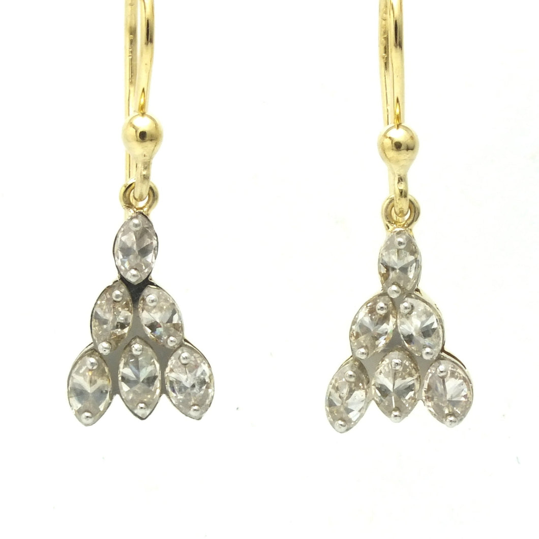 Drilled Marquis Diamond Earrings